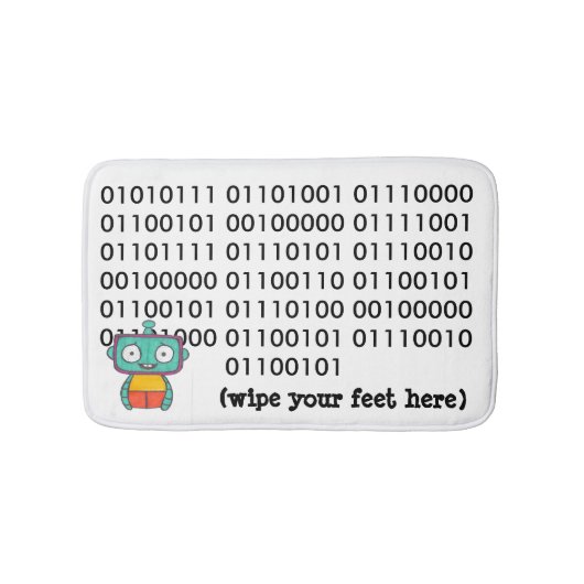 Niedlich Robot Bath Mat Badematte (Vorderseite)