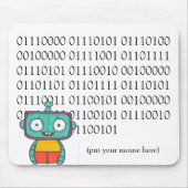 Niedlich Robot Mouse Pad Mousepad (Vorne)