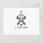 Niedlich Robot Postkarte (Vorderseite)