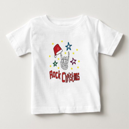 Niedlich Rock Christmas Baby T-shirt (Vorderseite)
