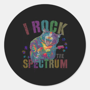 Niedlich Rock I Rock the Spectrum Autismus Mama Mo Runder Aufkleber