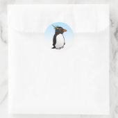 Niedlich Rockhopper Penguin Runder Aufkleber (Tasche)