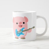 Niedlich Rockin Cartoon Pig Jumbo Tasse (Rechts)