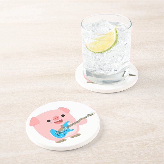 Niedlich Rockin Cartoon Untersetzer (Seite)