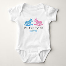 Niedlich Rocking Horse Twins Boy Girl Name