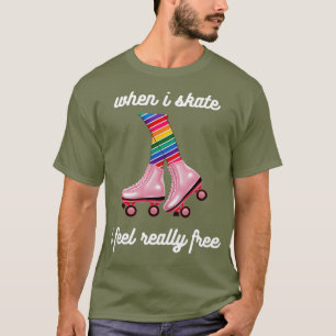 Niedlich Roller Skaten Disco, wenn ich Skate bin T-Shirt