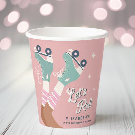 Niedlich Roller Skaten Geburtstagsparty Pappbecher