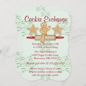 Niedlich Rolling Button Cookie Exchange Urlaub Ein Einladung (Vorne/Hinten)
