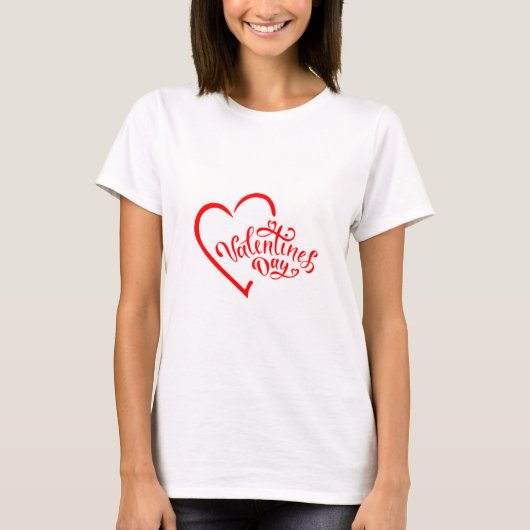 Niedlich & romantisch Valentinins T - Shirt Design (Vorderseite)