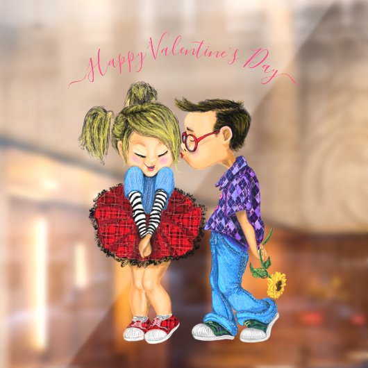 Niedlich-romantische Abendfenster Fensteraufkleber (Blatt 2)