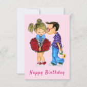 Niedlich-Romantische Geburtstagskarte (Rückseite)