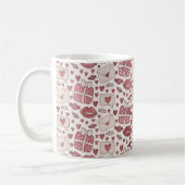 Niedlich Romantische rosa Herzen Kisses Kaffeetasse (Links)