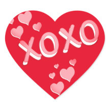 Niedlich Romantische Rosa Herzen XOXO
