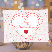 Niedlich Romantische Rote Liebe Herzlichen Glückwu Feiertagskarte