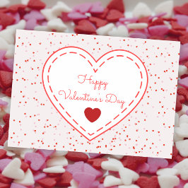 Niedlich Romantische Rote Liebe Herzlichen Glückwu Feiertagskarte