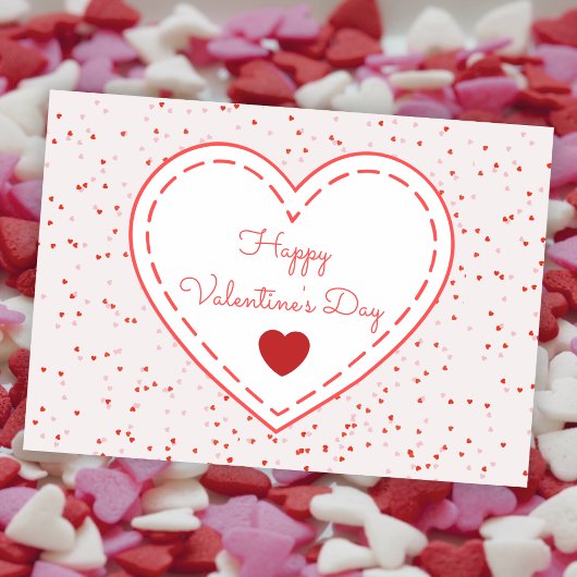 Niedlich Romantische Rote Liebe Herzlichen Glückwu Feiertagskarte