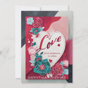 Niedlich Romantische Rote Rosen Valentinstag Feiertagskarte