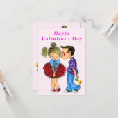 Niedlich Romantische Tageskarten des Paares Valent Karte (Vorderseite/Rückseite Beispiel)