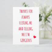 Niedlich romantische Valentinerkarte für ihn Dankeskarte (Stehend Vorderseite)