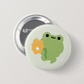 Niedlich-Romantischer Frosch Button (Vorne & Hinten)