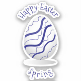 Niedlich Romantischer Happy Osterfest Minimalistis Aufkleber