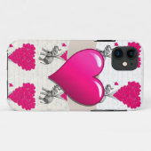 niedlich-romantischer rosa Elefant Case-Mate iPhone Hülle (Rückseite (Horizontal))