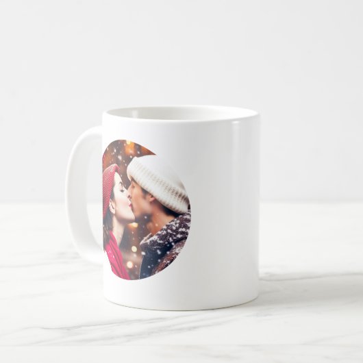 Niedlich-Romantisches Keepake-Foto-Geschenk Kaffeetasse (Vorderseite Links)