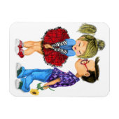Niedlich Romantisches Paar - Liebe - Valentinstag  Magnet (Horizontal)