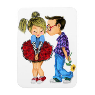 Niedlich Romantisches Paar - Liebe - Valentinstag Magnet