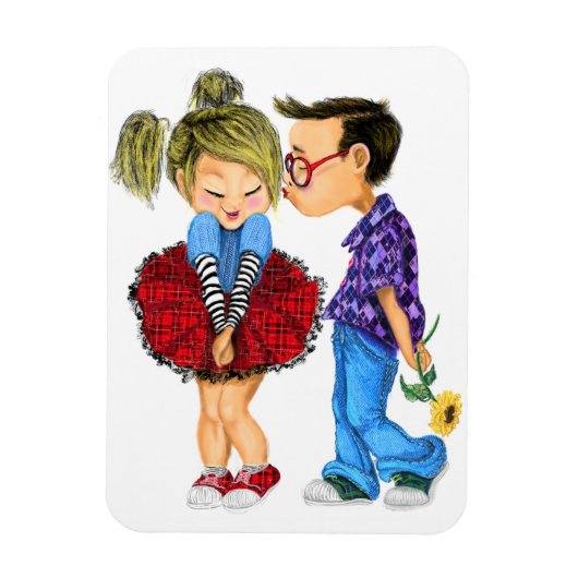 Niedlich Romantisches Paar - Liebe - Valentinstag  Magnet (Vertikal)
