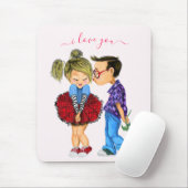 Niedlich Romantisches Paar - Liebe - Valentinstag Mousepad (Mit Mouse)