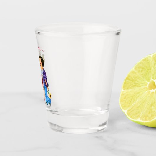 Niedlich Romantisches Paar - Liebe - Valentinstag  Schnapsglas (Rechts)