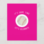 Niedlich Rookie Baseball Budget Girl Geburtstag (Rückseite)