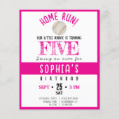 Niedlich Rookie Baseball Budget Girl Geburtstag (Vorderseite)