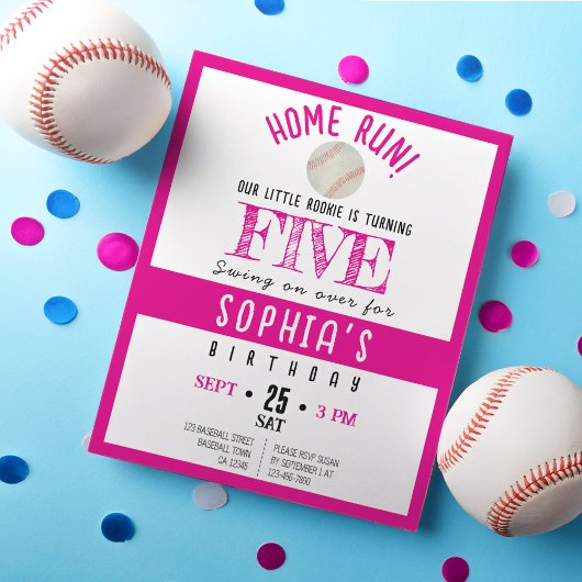 Niedlich Rookie Baseball Budget Girl Geburtstag