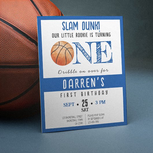 Niedlich Rookie Basketball Budget Boy 1. Geburtsta