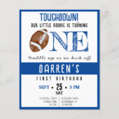 Niedlich Rookie Football Budget Boy 1. Geburtstag (Vorderseite)