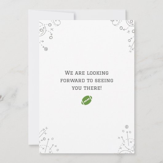 Niedlich Rookie Football Einladung 1. Geburtstag (Rückseite)