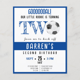 Niedlich Rookie Soccer Budget 2. Geburtstag Einlad