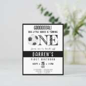 Niedlich Rookie Soccer Budget Black 1. Geburtstag (Stehend Vorderseite)