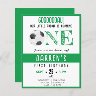 Niedlich Rookie Soccer Budget Grün 1. Geburtstag