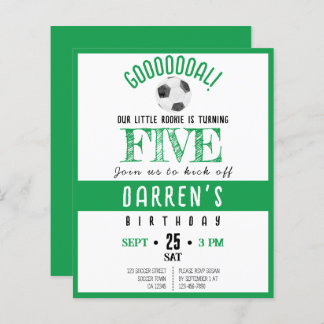 Niedlich Rookie Soccer Budget Grün Geburtstag