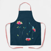 Niedlich rosa abstrakt blumenkünstlerisch schürze (Vorderseite)
