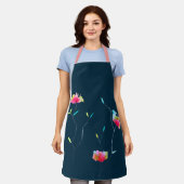 Niedlich rosa abstrakt blumenkünstlerisch schürze (Getragen)
