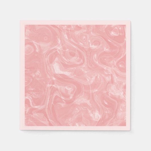 Niedlich rosa Abstrakte Imitate Muster Serviette (Vorderseite)