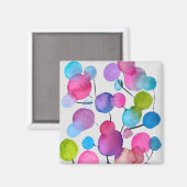 Niedlich rosa abstrakte Kunstbaum Magnet (Vorderseite/Rückseite)