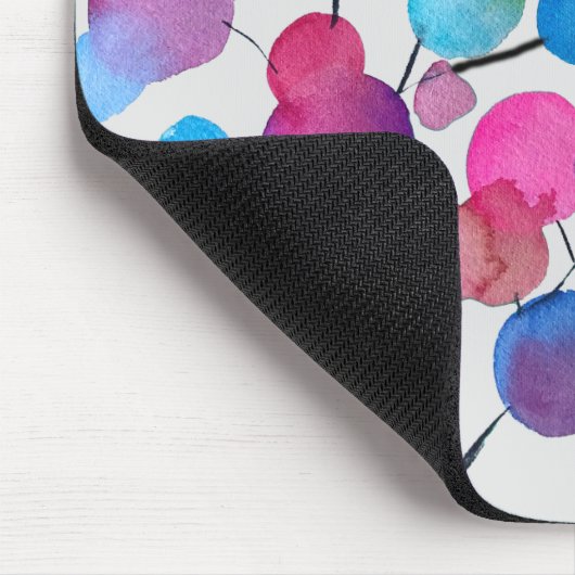 Niedlich rosa abstrakte Kunstbaum Mousepad (Ecke)