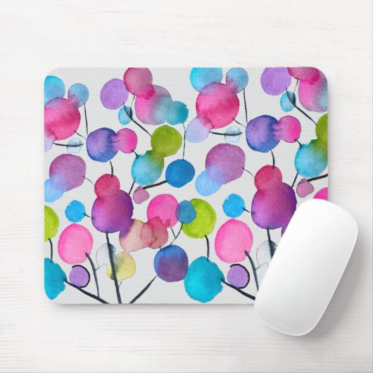 Niedlich rosa abstrakte Kunstbaum Mousepad (Mit Mouse)