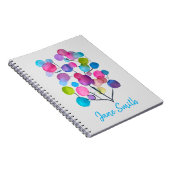 Niedlich rosa abstrakte Kunstbaum Notizblock (Rechte Seite)