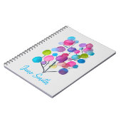 Niedlich rosa abstrakte Kunstbaum Notizblock (Linke Seite)
